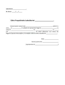 Cerere extras Registrul Asociatiilor si Fundatiilor Cerere Extras Registrul Asociatiilor